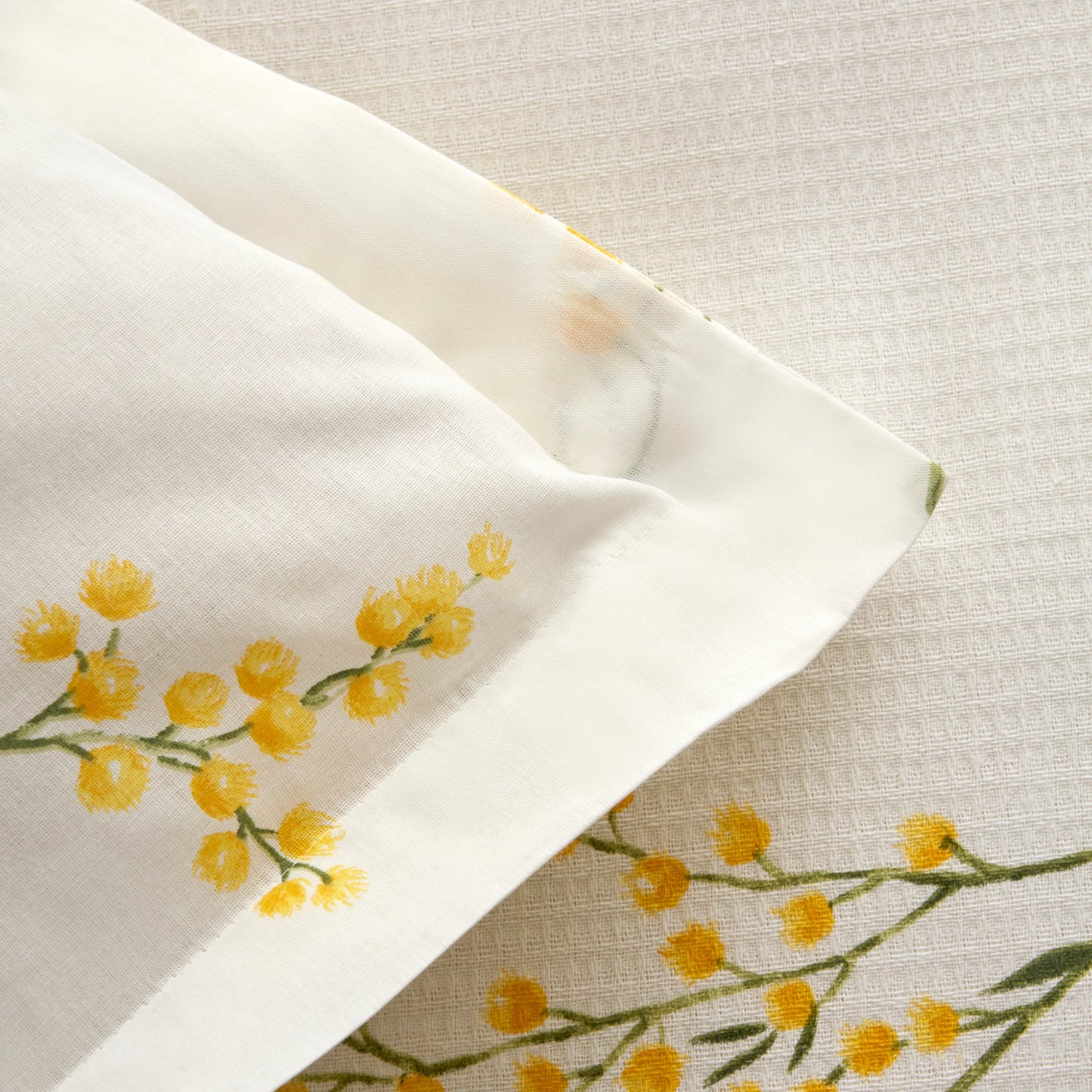 Karaca Loretta 100% Baumwolle Doppelbett-Piké-Set, Gelb