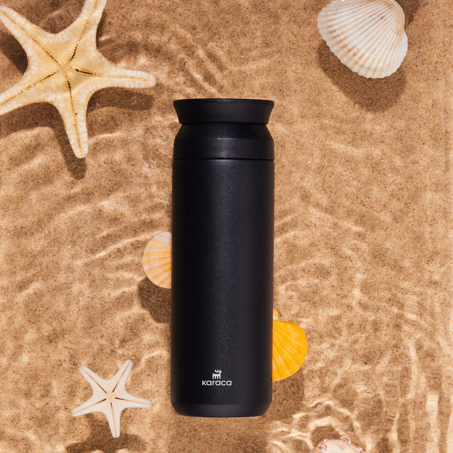 Karaca Rainbow Steel Auslaufsichere Thermoskanne 500 ml, schwarz