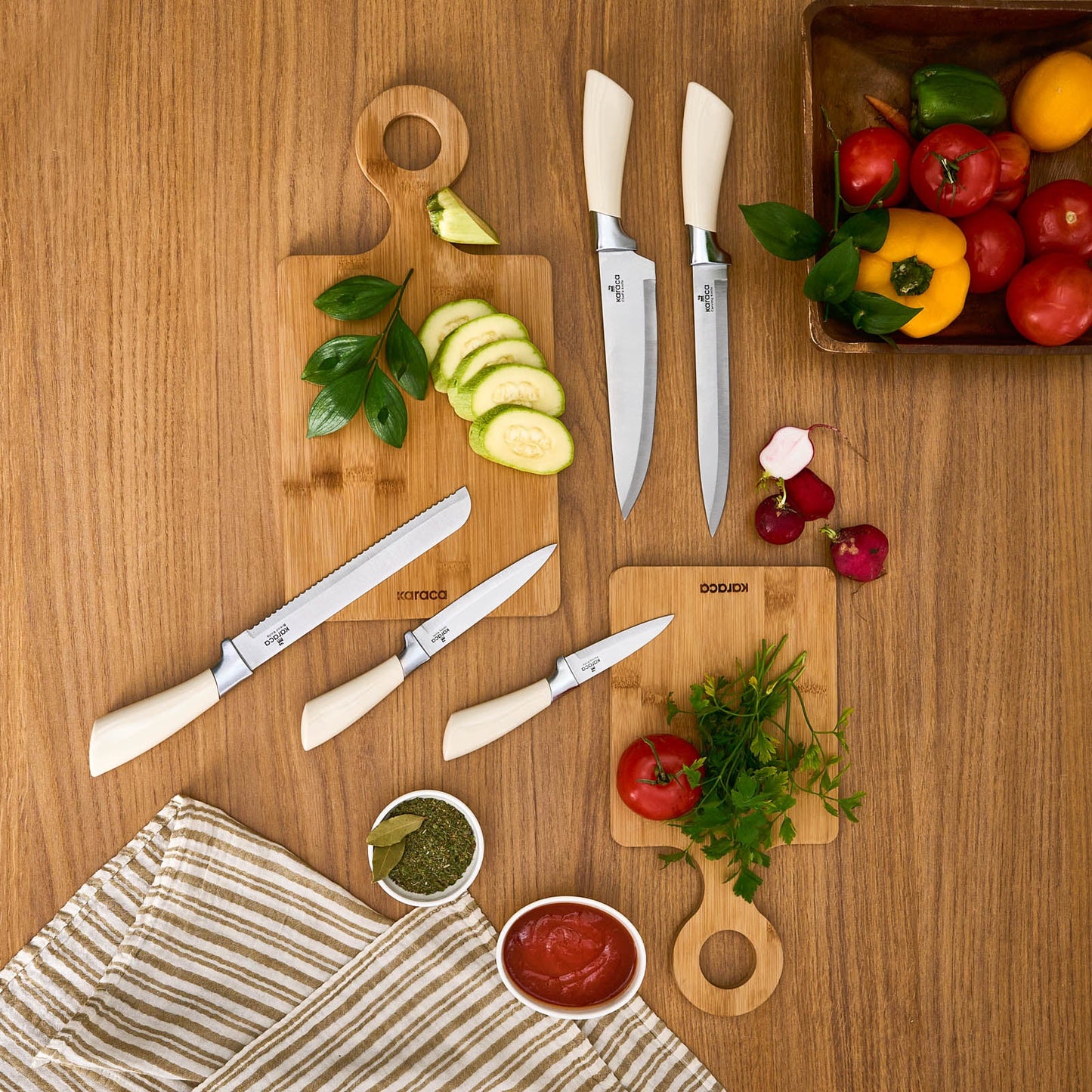 Karaca Mastersharp Messerset, Creme