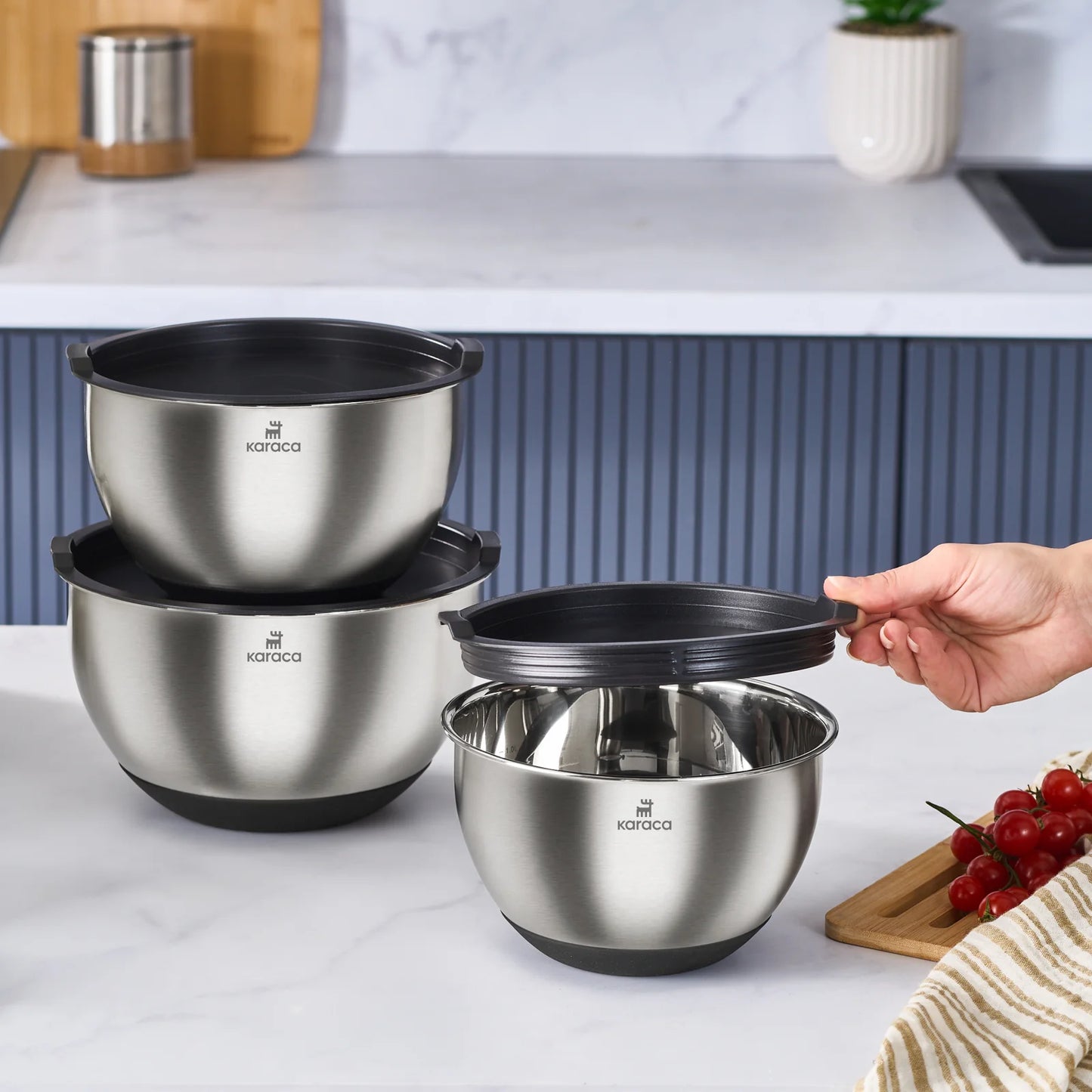 Karaca Blendbox 3-teiliges Mixset, Inox