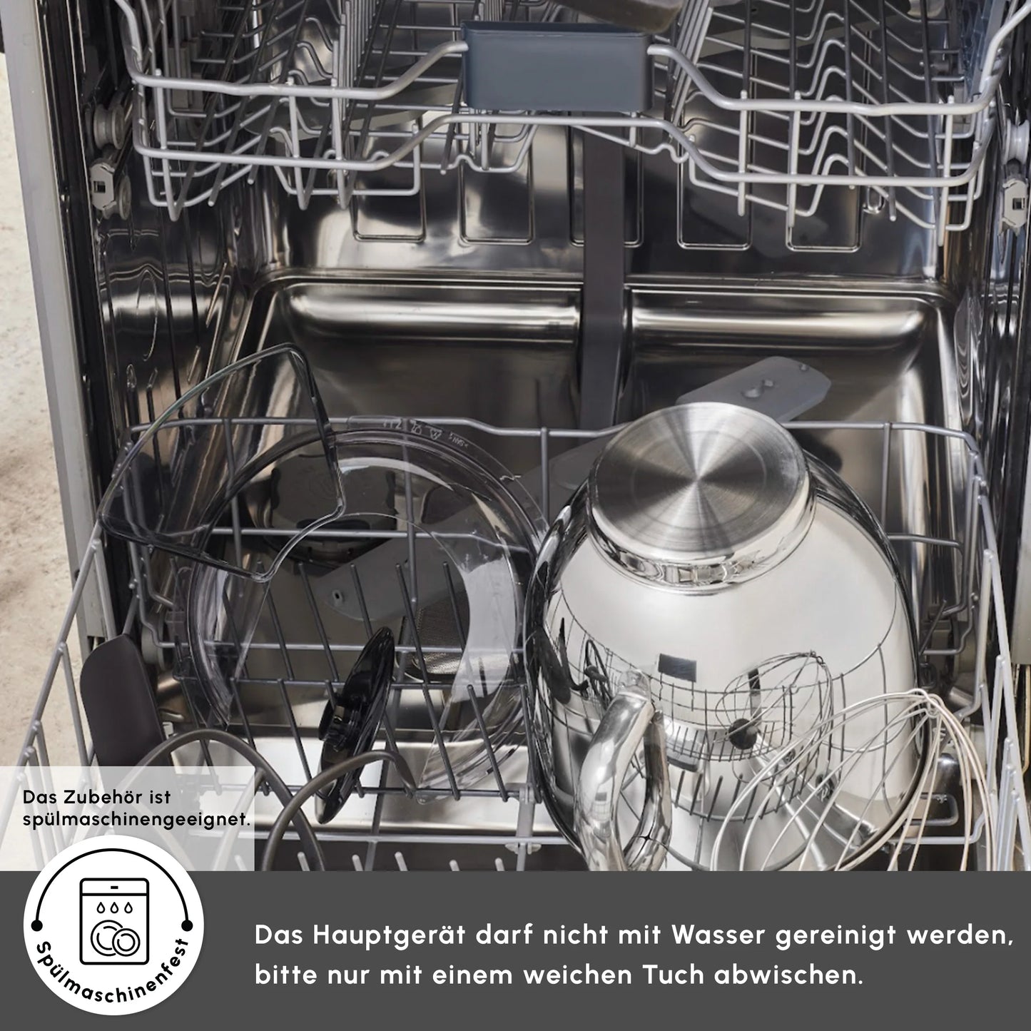 Karaca Mastermaid Chef Ultra D2000W Küchenmaschine mit Digitaldisplay Galaxy Grey 7L