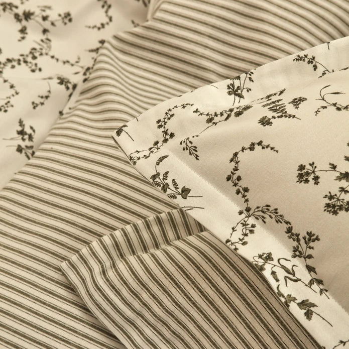 Karaca Home Ivy Haki Einzelbett-Bettwäsche-Set