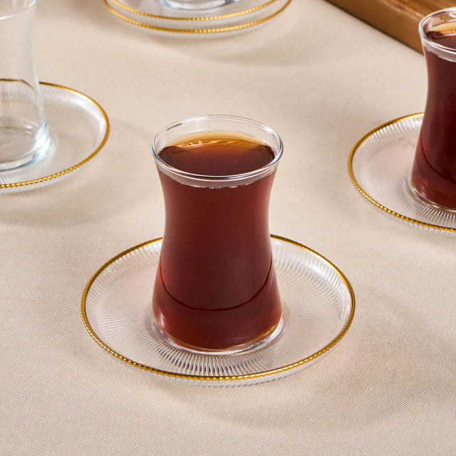 Karaca Juliet Teeservice für 6 Personen, 12tlg, Gold