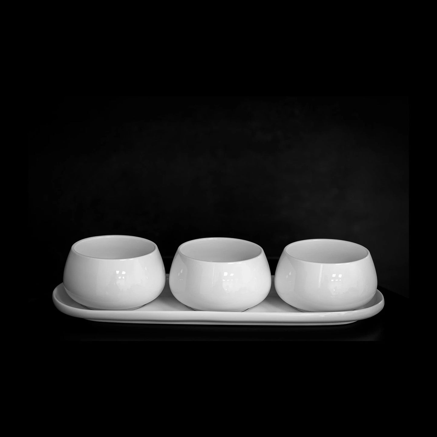 Moon Snackschalen aus Porzellan, 4tlg