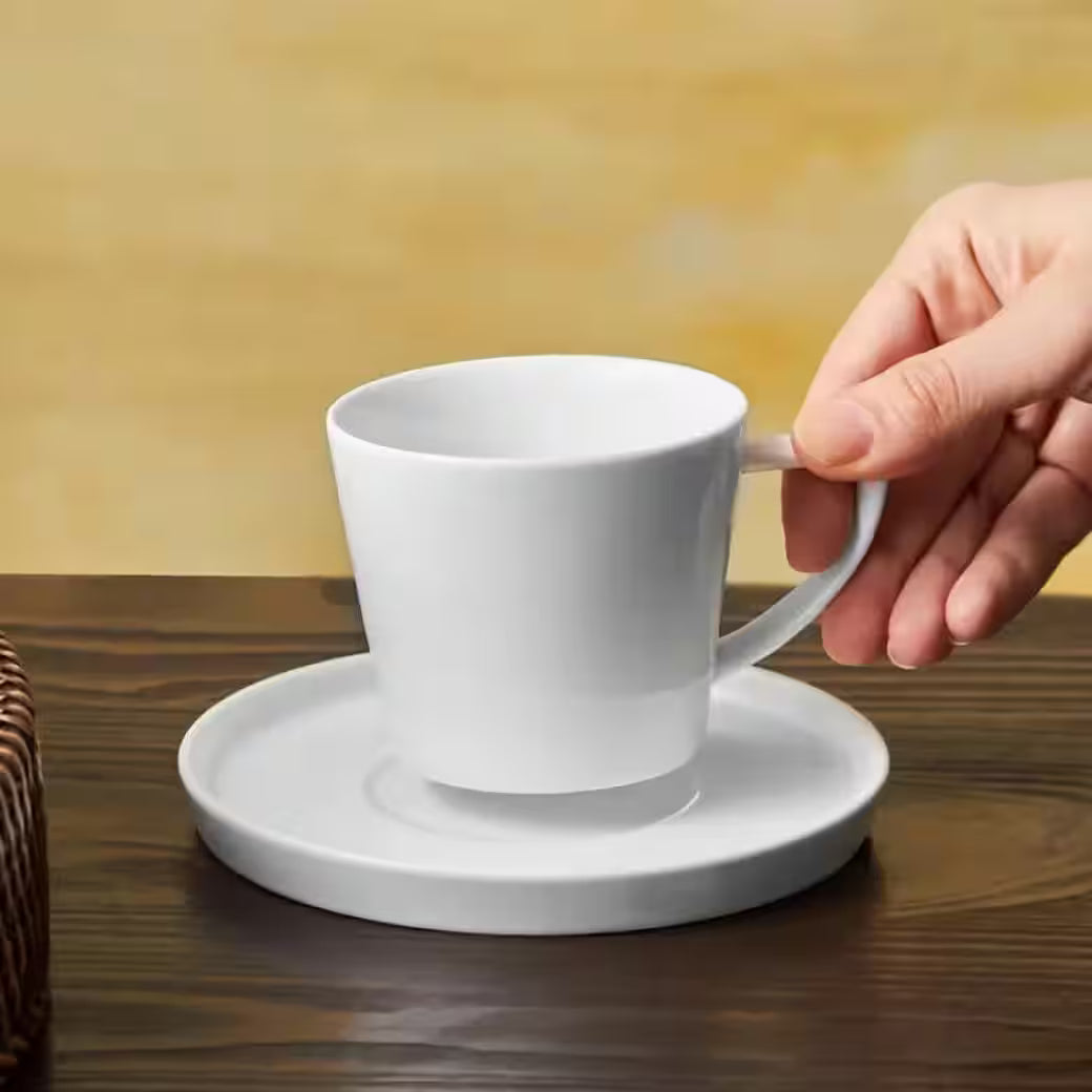 Kaffeeservice Karaca Salvare Teeservice Set Teetasse für 6 Personen 260 ml, Weiß