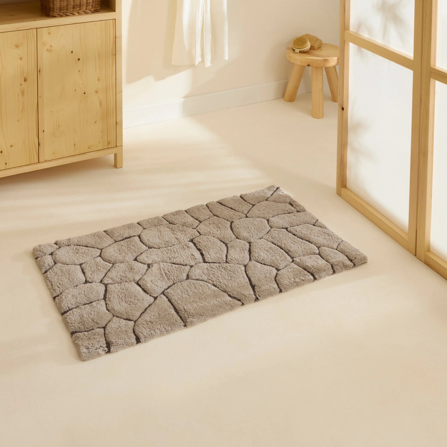 Karaca Stone Badematte, 50x80cm, Grey