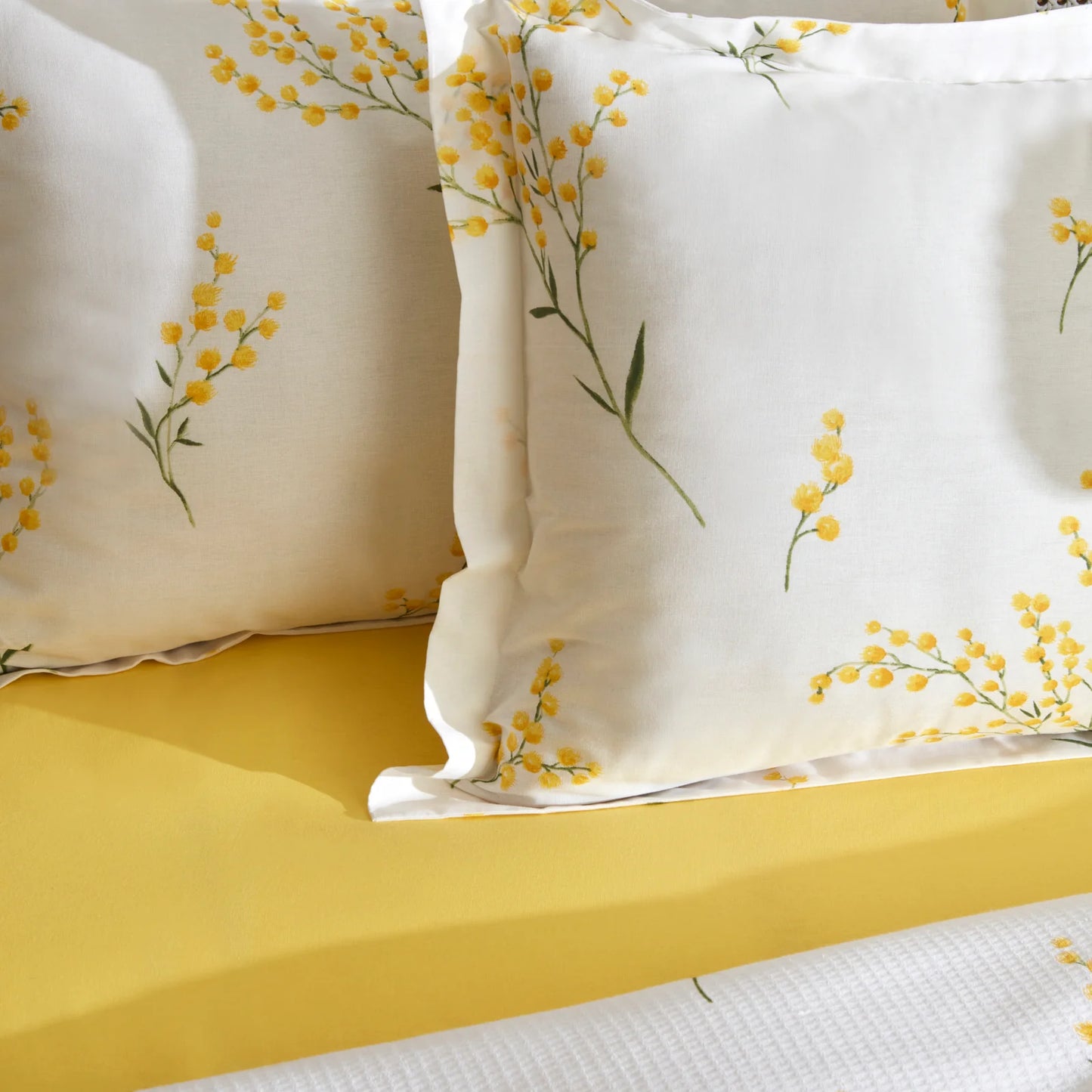 Karaca Loretta 100% Baumwolle Doppelbett-Piké-Set, Gelb