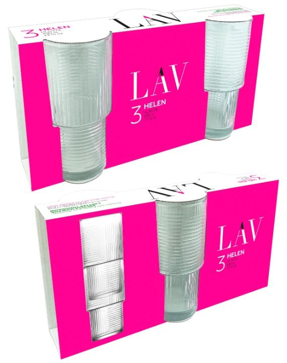 LAV Helen 3er Trinkglas, 515cc