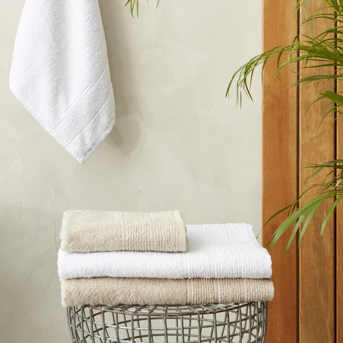 Karaca Home Vinos 4-teiliges Gesicht/Badehandtuch Hamam Set Beige