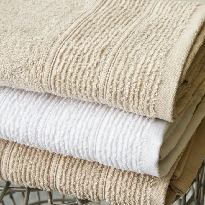 Karaca Home Vinos 4-teiliges Gesicht/Badehandtuch Hamam Set Beige