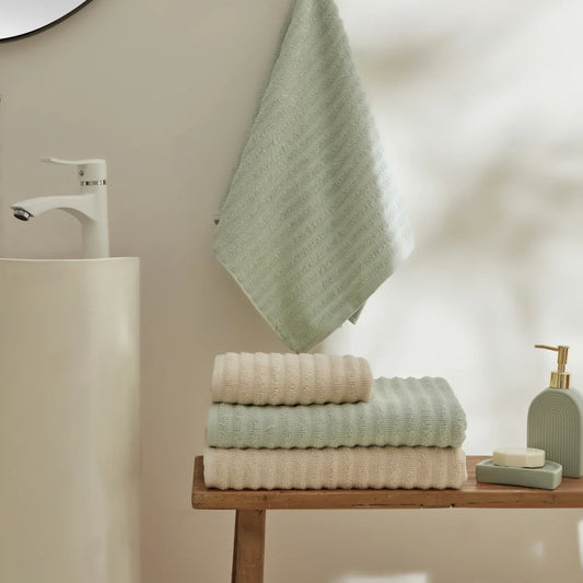 Karaca Home Morina 4-teiliges Handtuch-Set, Mint-Beige