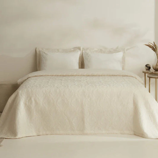 Karaca Home Ruby Doppelbett Duvet Set Ecru