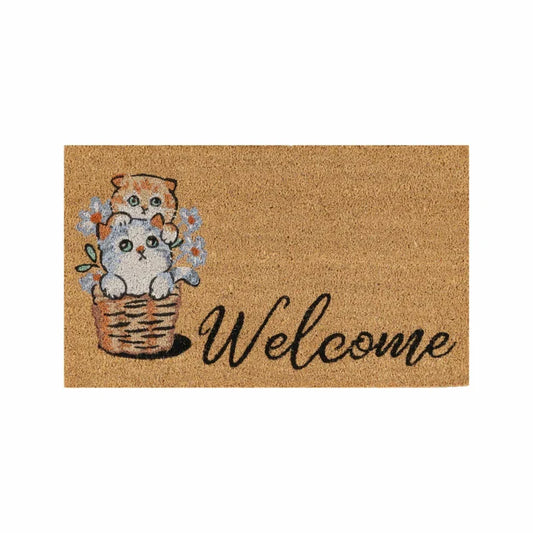 Kaşmir Halı Cat Welcome Coco Fußmatte 40x60 Cm