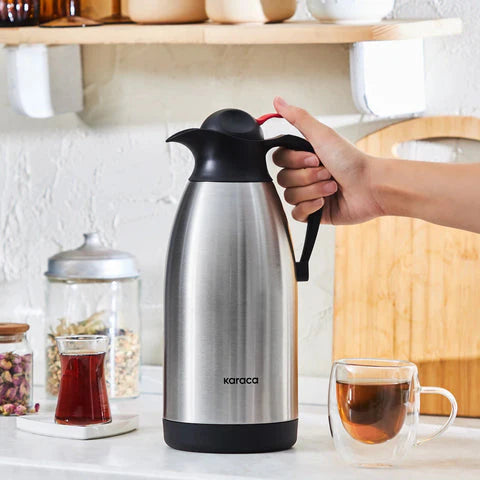 Karaca Clark Teekanne-Thermoskanne, 2,5 L, Inox