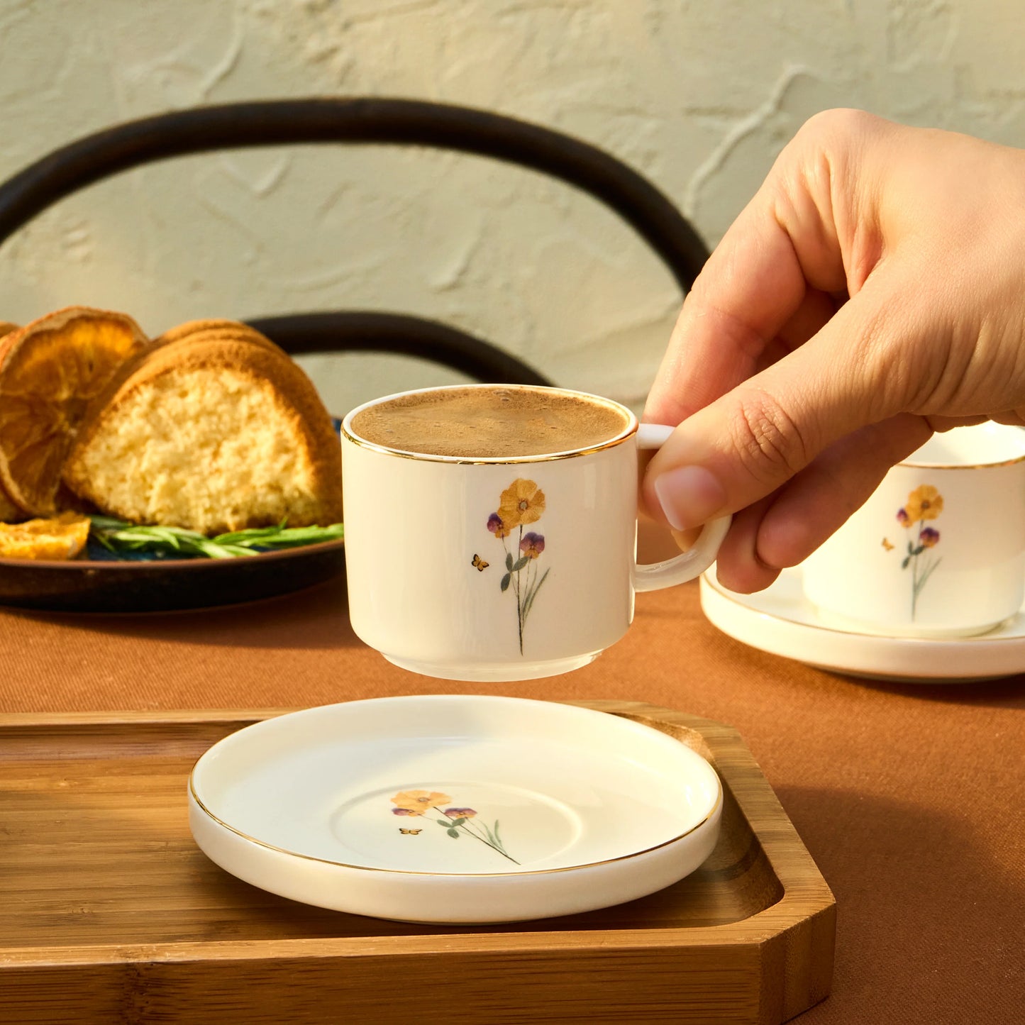 Karaca Valencia 6 Person Kaffee Tasse Set 90 Ml