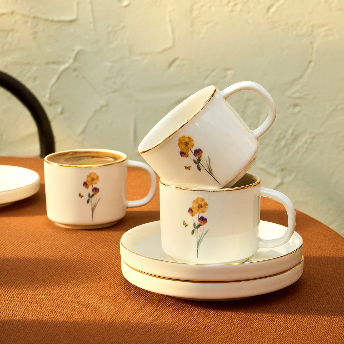 Karaca Valencia 6 Person Kaffee Tasse Set 90 Ml