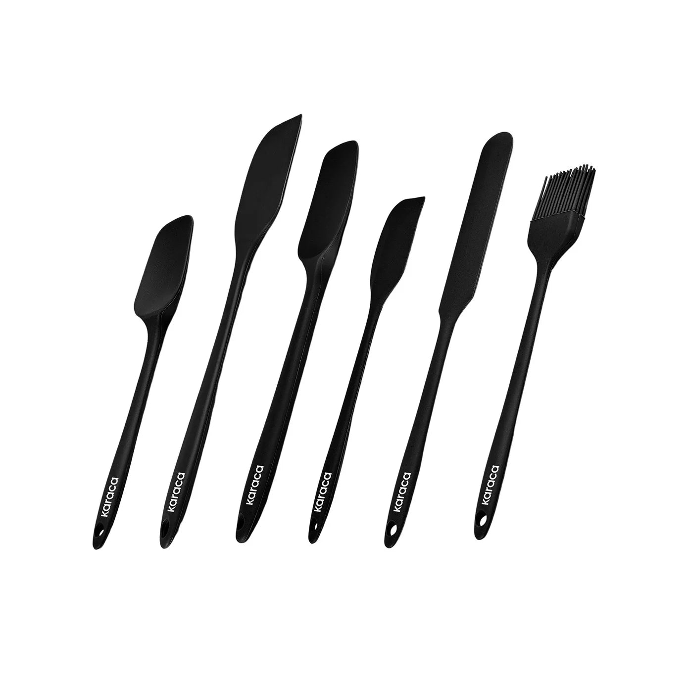 Karaca Lively 6-teiliges Silikonservice-Set schwarz