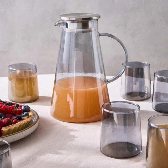 Karaca Serene 7-teiliges Gläser Set, Anthrazit