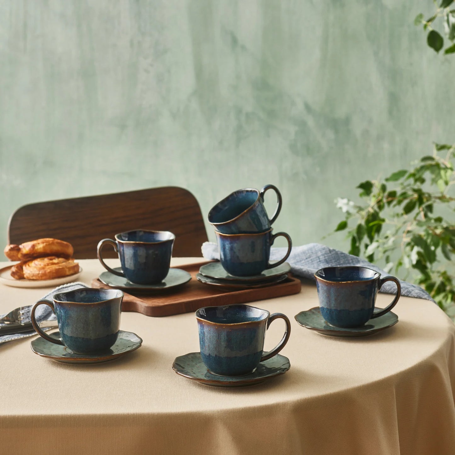 Karaca Bryggen Reaktiv 250 Ml Teetasse für 6 Personen