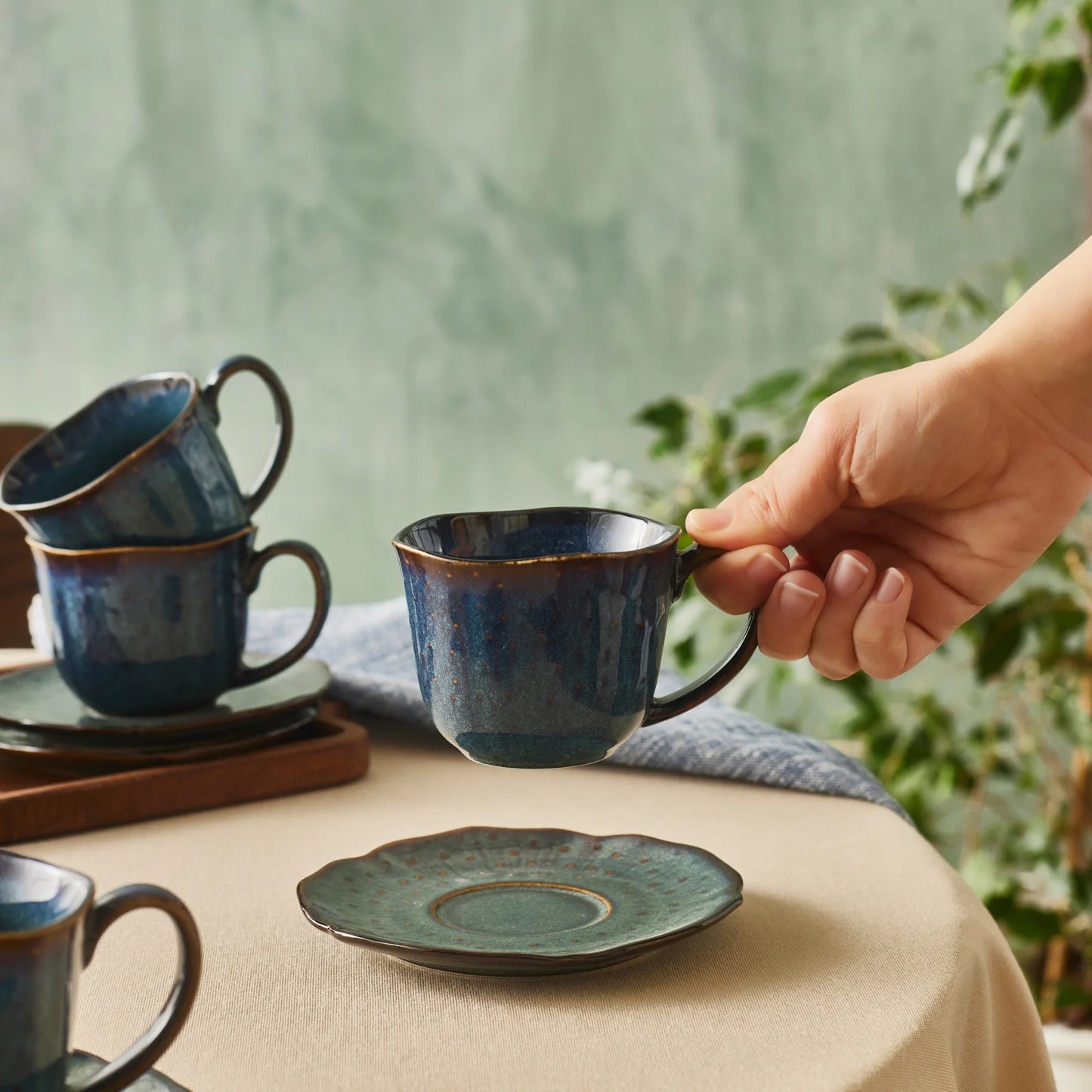 Karaca Bryggen Reaktiv 250 Ml Teetasse für 6 Personen
