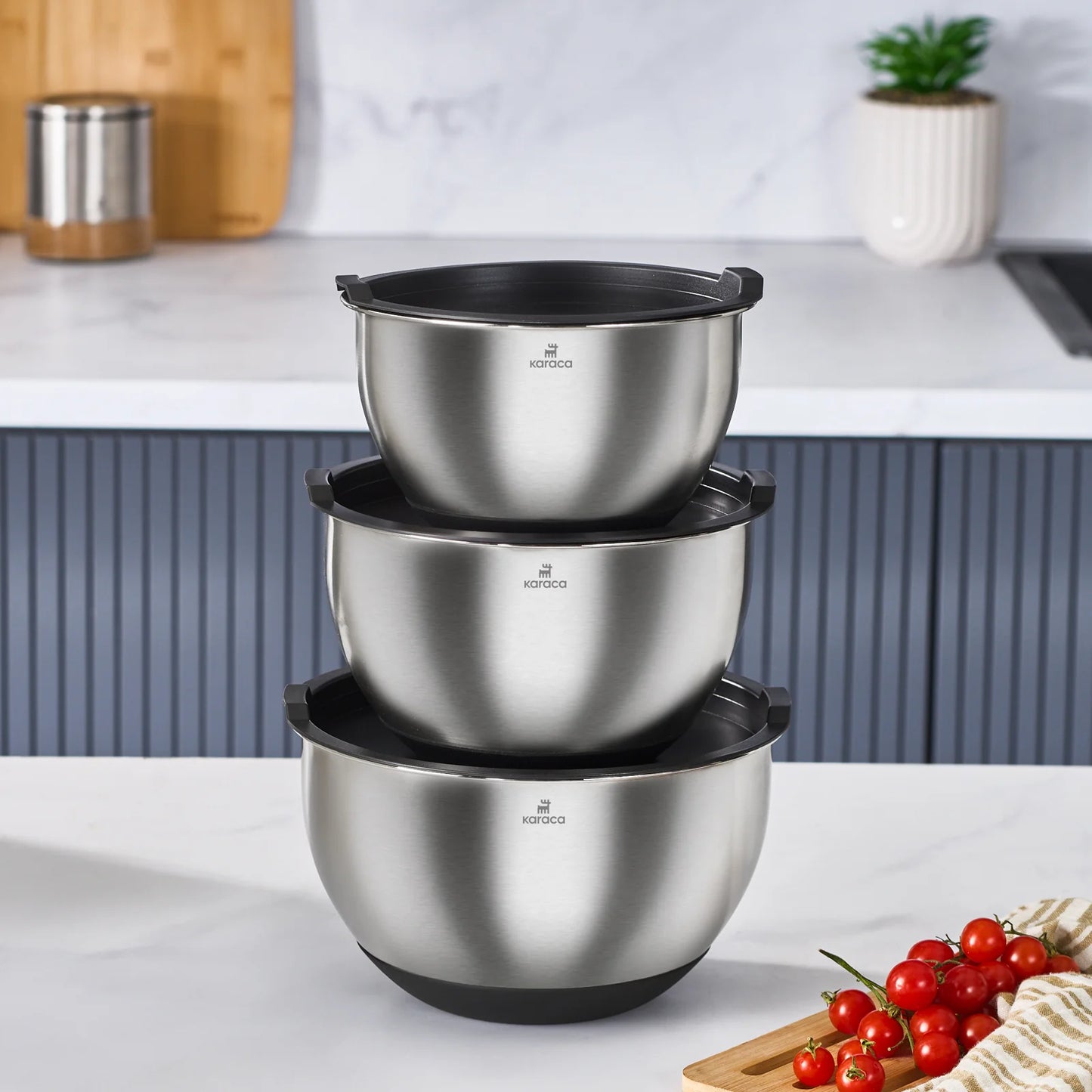 Karaca Blendbox 3-teiliges Mixset, Inox