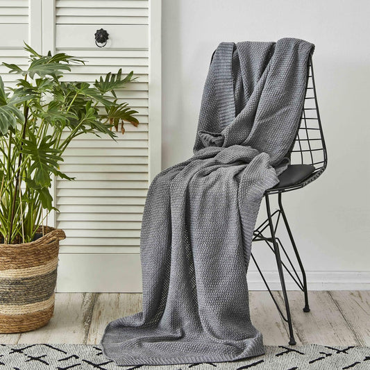 Karaca Home Strickdecke Grau