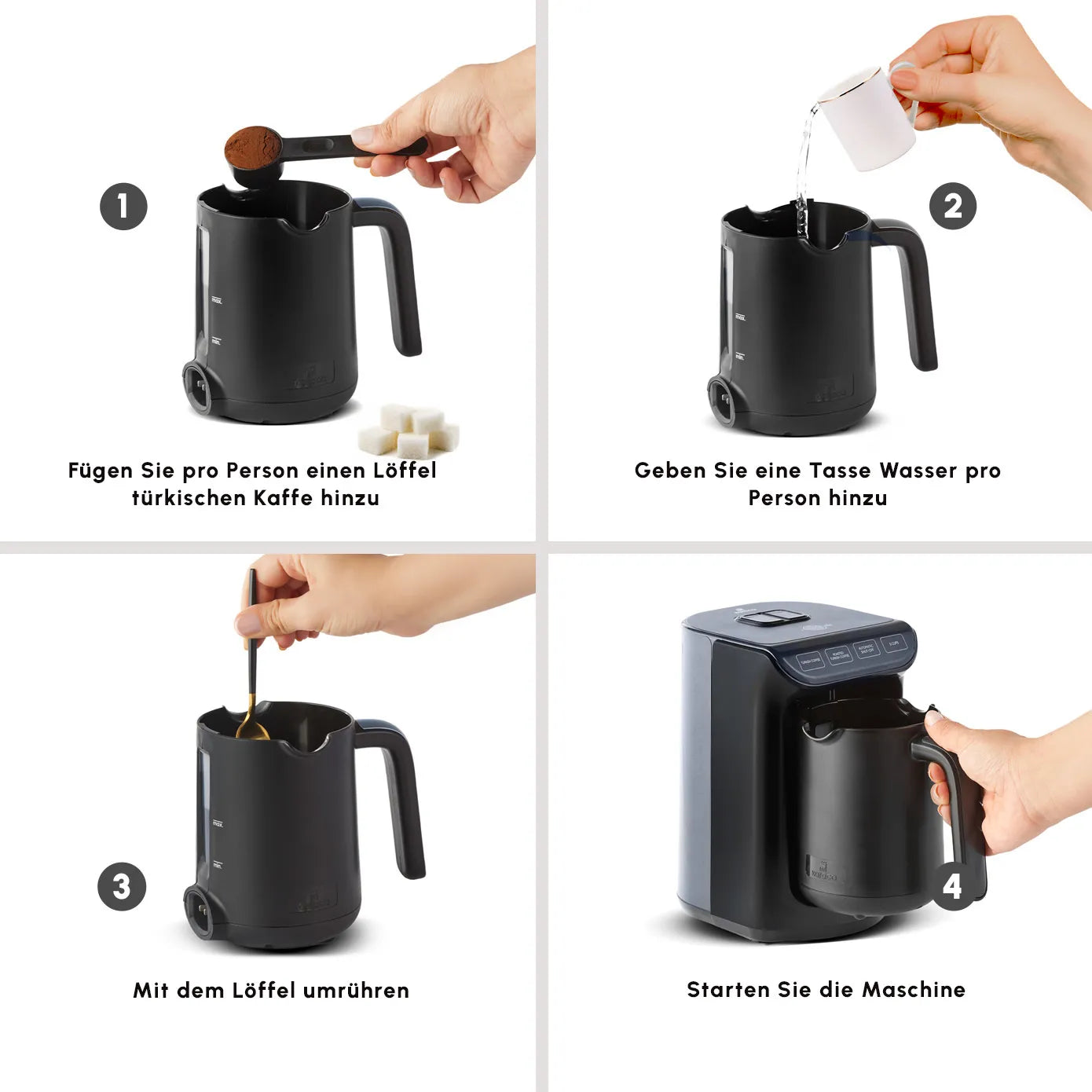 Karaca Hatır Kaffeemaschine mit Röstfunktion Anthrazit, 535W