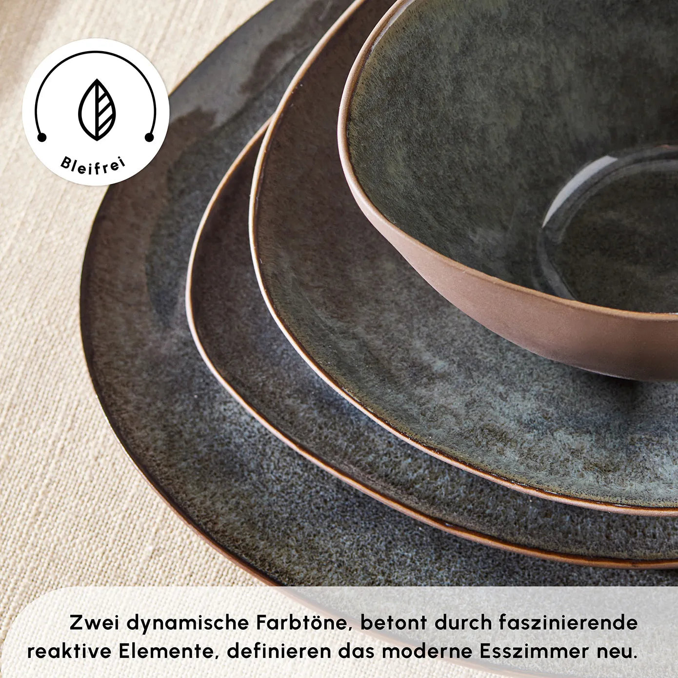 Karaca Bonn Reactive Geschirrset, 6 Personen, 24 teilig