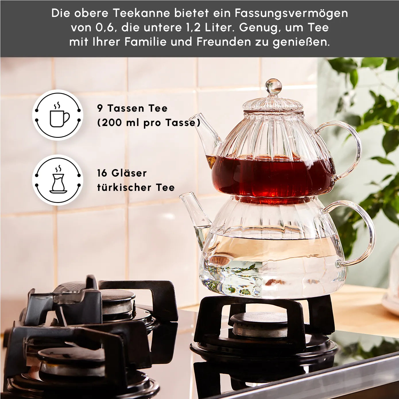 Karaca Lori Glas-Teekanne