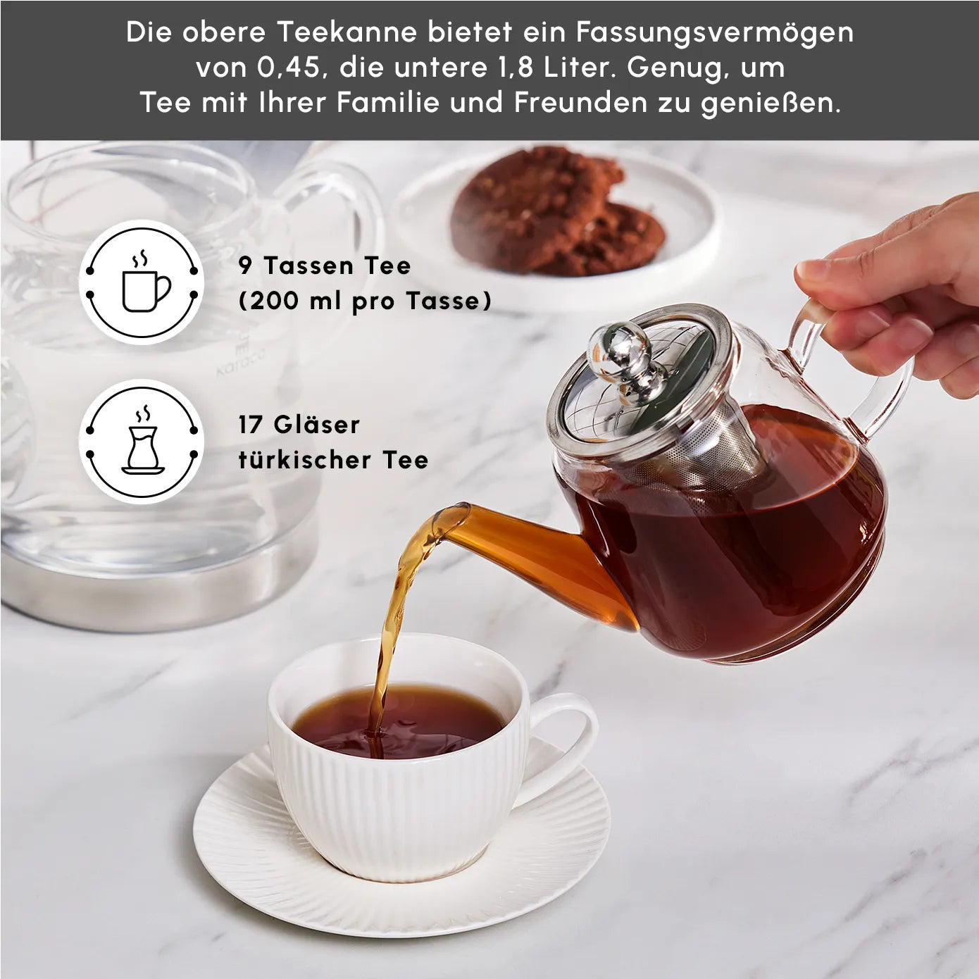 Karaca Dora Glas-Teekanne L
