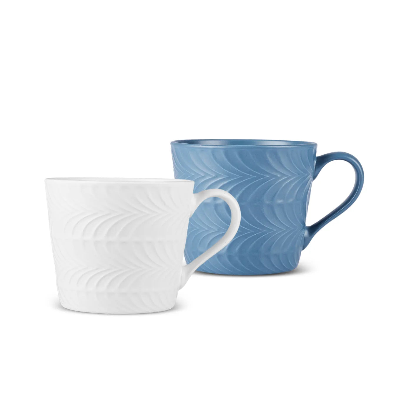 Karaca Lily Blau & Weiß Embos Set 320 ML