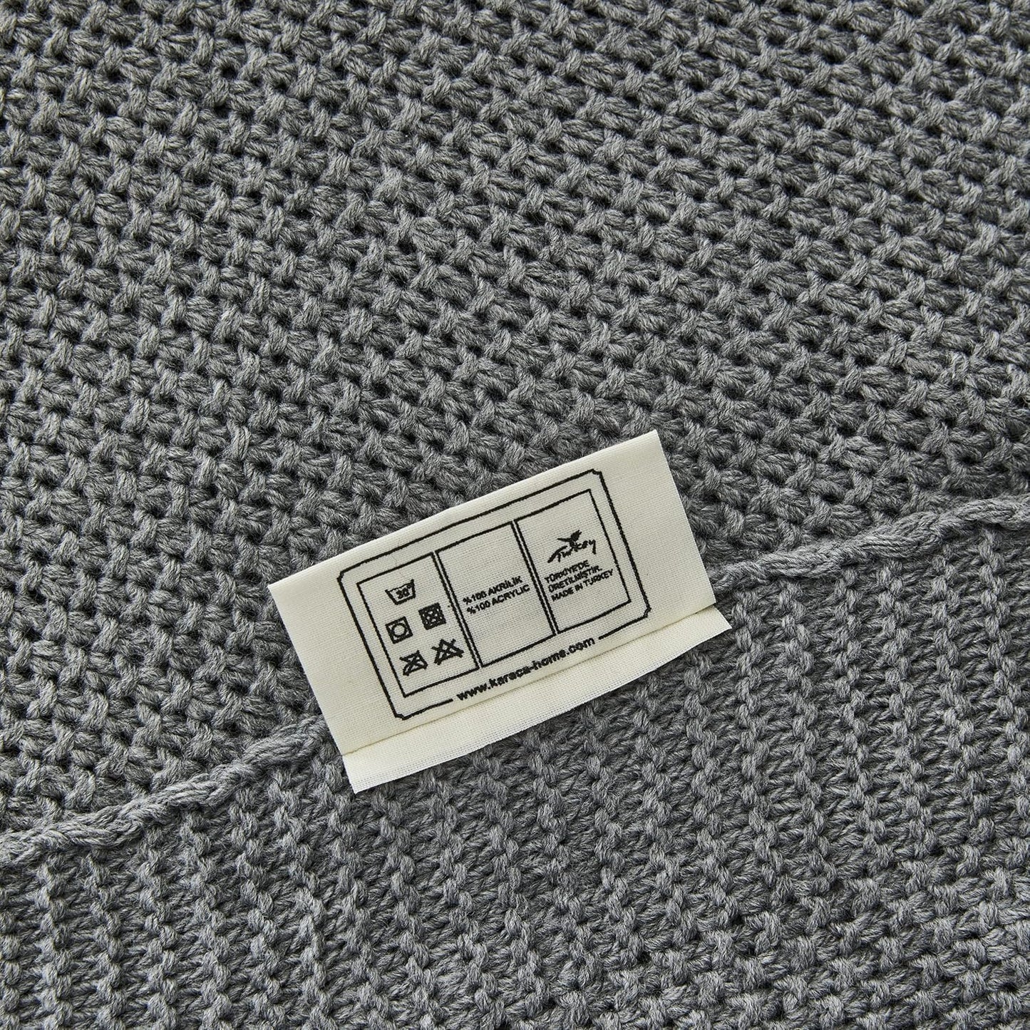 Karaca Home Strickdecke Grau