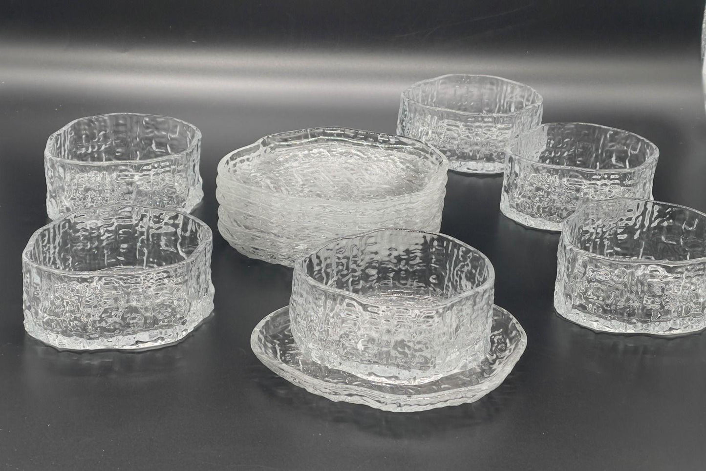 Silvit Snachschalen aus Glas mit Unterteller, 12tlg