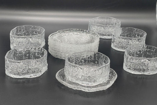 Silvit Snachschalen aus Glas mit Unterteller, 12tlg