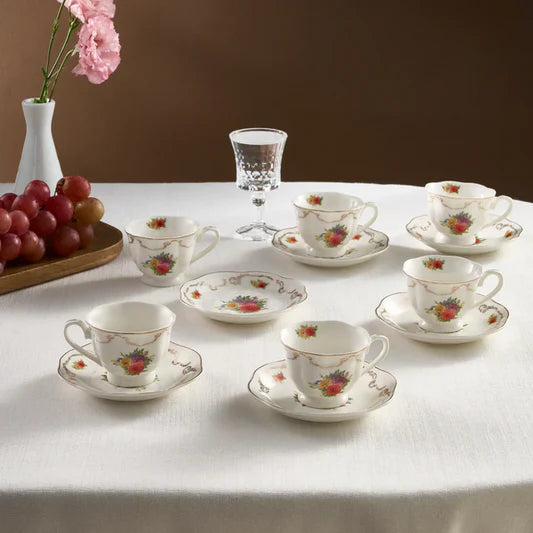 Karaca Antique 12-teiliges Mokkatassen-Set für 6 Personen