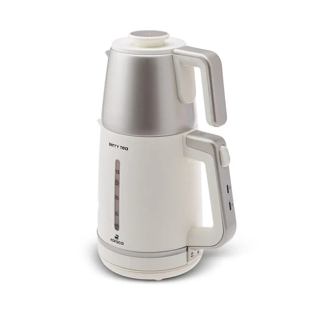 Karaca Berry Tea XL 2in1 Teekocher mit Stahleinsatz und Wasserkocher, Mulberry, 1700W