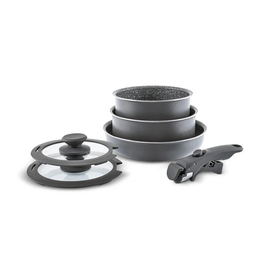 Karaca Comfort 6-teiliges Kochgeschirr-Set mit abnehmbaren Griffen