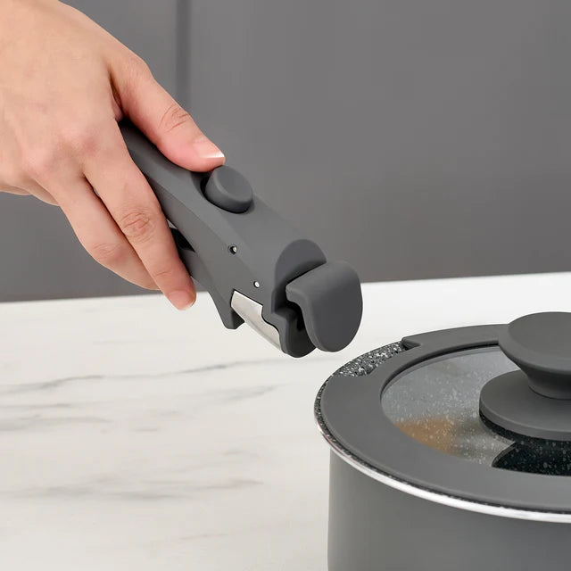 Karaca Comfort 6-teiliges Kochgeschirr-Set mit abnehmbaren Griffen