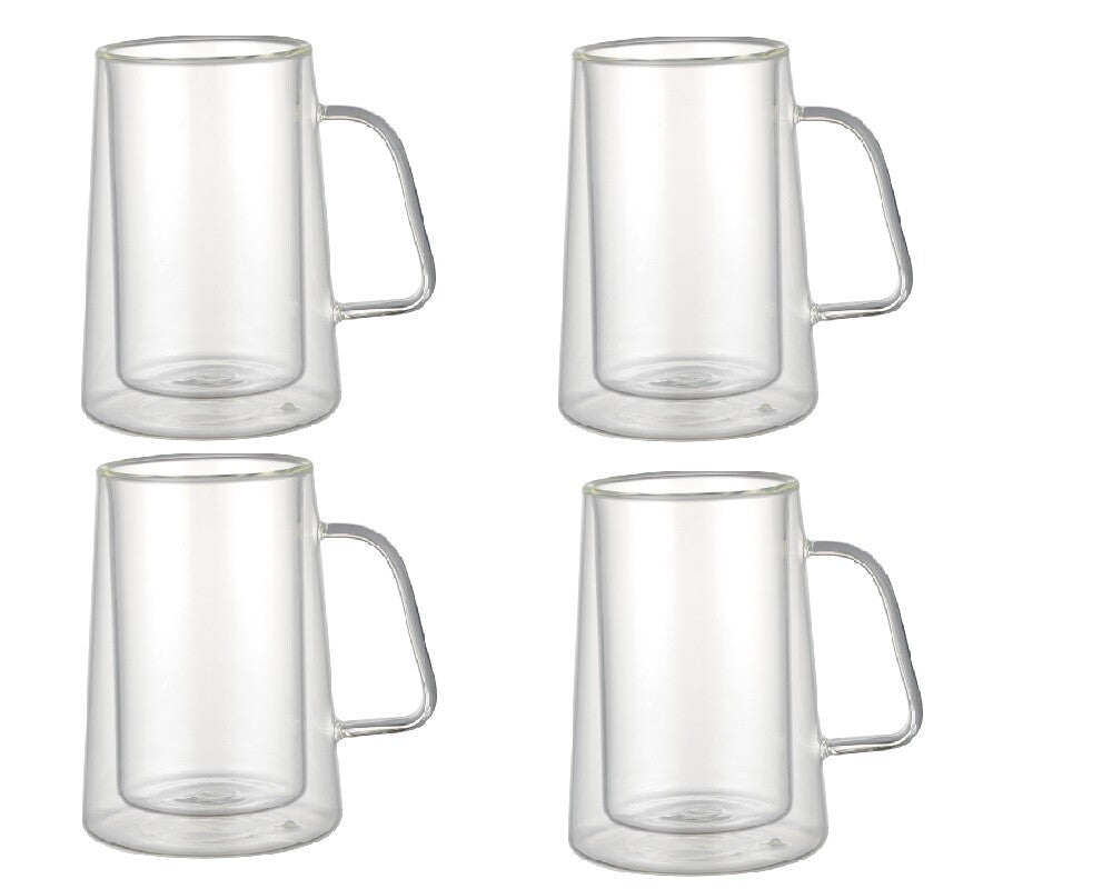 Schäfer doppelwandige 4'er Latte Macchiatotassen, 300ml, klar