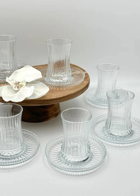 Pasabahce Elysia Teeservice mit Untertasse 12tlg.