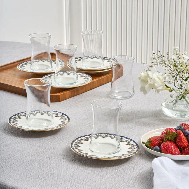 Karaca Florus 12-teiliges Teeservice für 6 Personen
