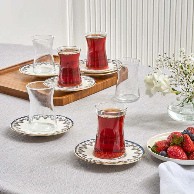 Karaca Florus 12-teiliges Teeservice für 6 Personen