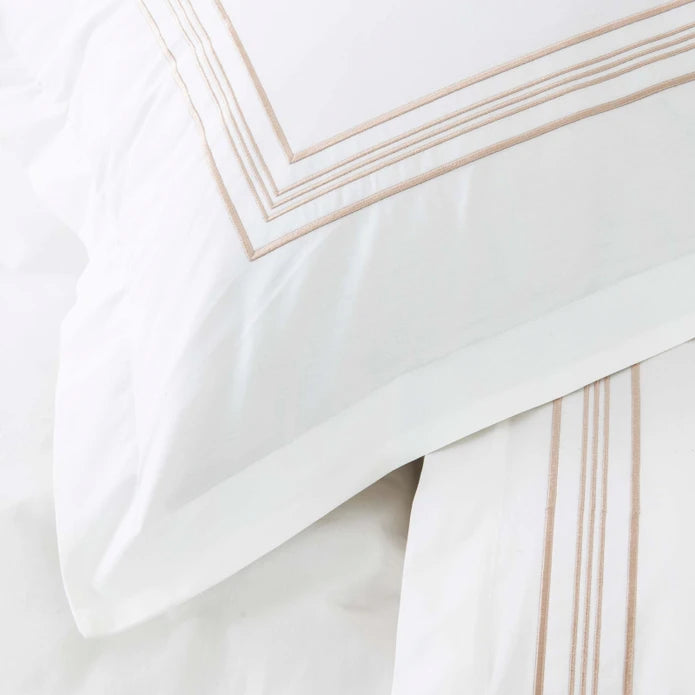 Karaca Home White Collection Freya Perkal-Bettwäsche-Set (Doppelbett)