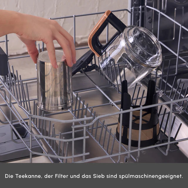 Karaca Caysever Robotea Pro 4 in 1 sprechender Teekocher, Wasserkocher und Filterkaffeemaschine, 2500W , Space Grau