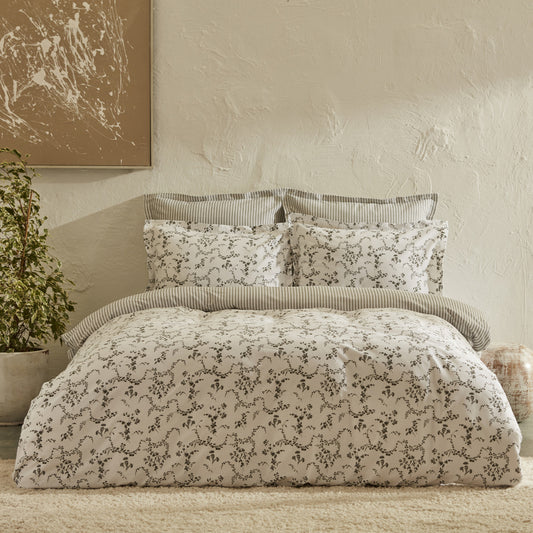 Karaca Home Ivy Haki Einzelbett-Bettwäsche-Set