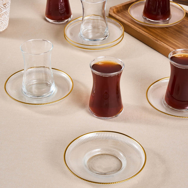 Karaca Juliet Teeservice für 6 Personen, 12tlg, Gold