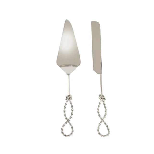 Karaca Leaf Serviermesser und Spatel Set, Gold