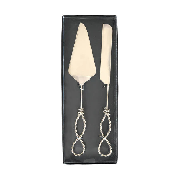 Karaca Leaf Serviermesser und Spatel Set, Gold