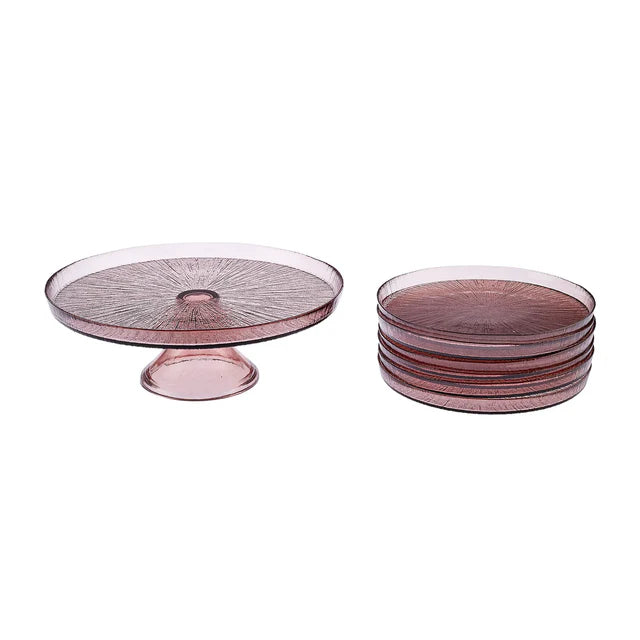 Karaca Lily Braun 7 Teiliges Dessert Set