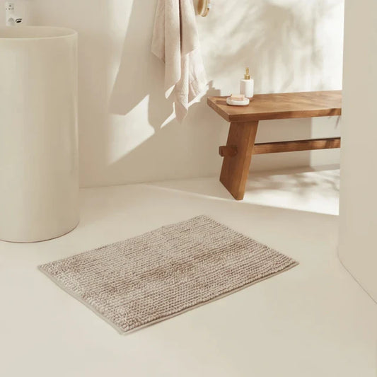 Karaca Home Jules Makarna Badezimmermatte 60x90 cm, Beige
